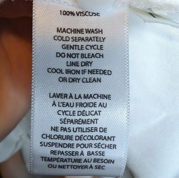 BeachLunchLounge White with Ladybugs Boyfriend Button Down Long Sleeve Shirt M - Picture 15 of 16